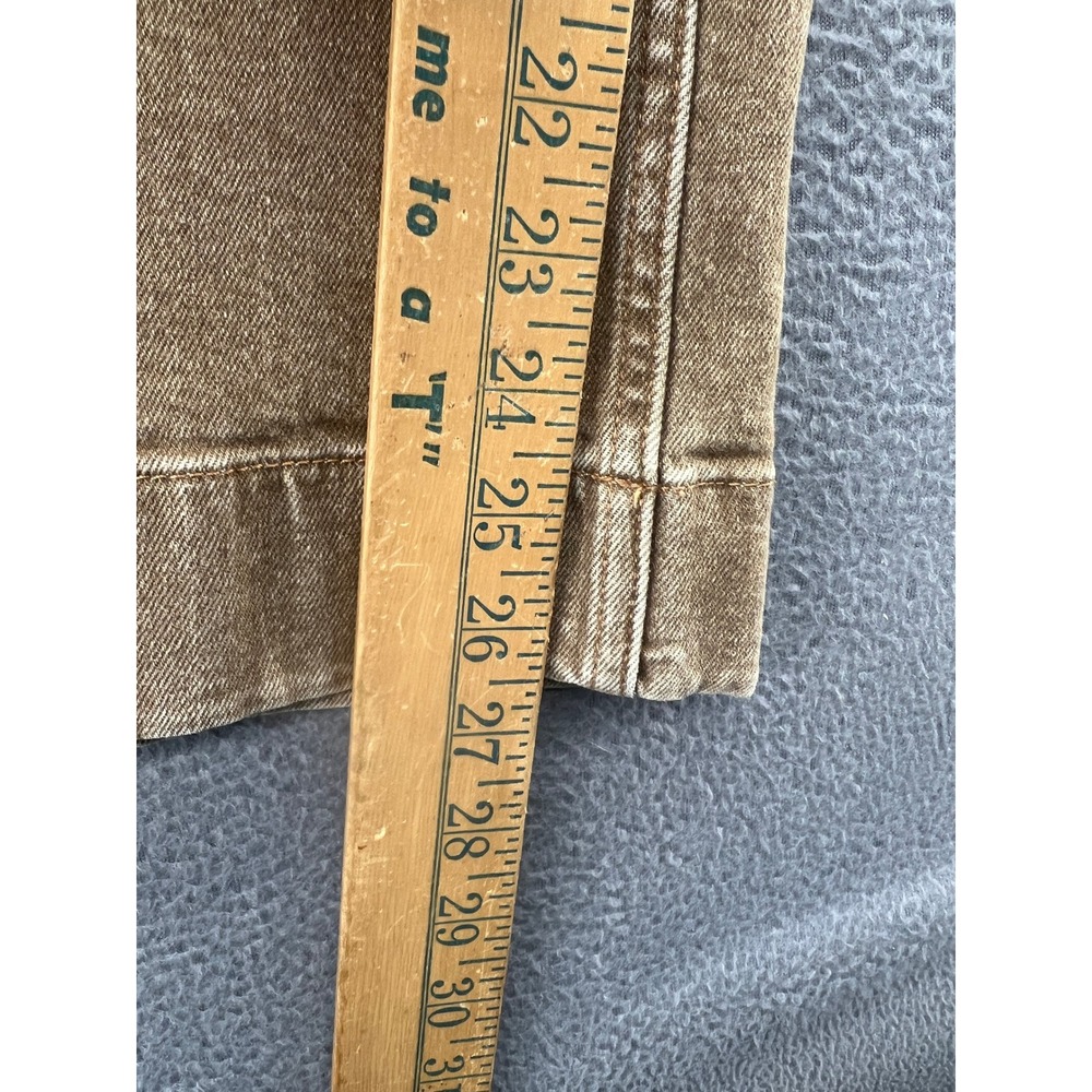 Wrangler Jeans Women's Size 25 Tan Brown Wide Leg Crop High Rise Patch Pocket - Picture 7 of 14